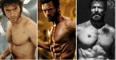 Wolverine muscles, actor Hugh Jackman