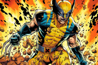 Il muscoloso Wolverine nei fumetti