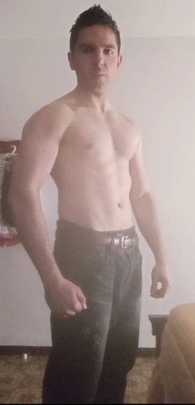 foto en volumen muscular con 68 kg de peso corporal